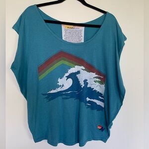 Aviator Nation Women’s Surf T-shirt Blue